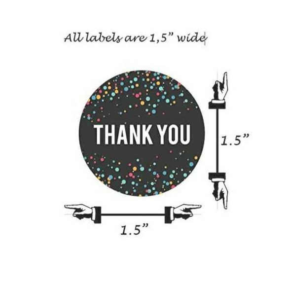 New 4rolls of 500 count THANK YOU Sticker  @ 1.5inches - Picture 5 of 6